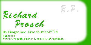 richard prosch business card